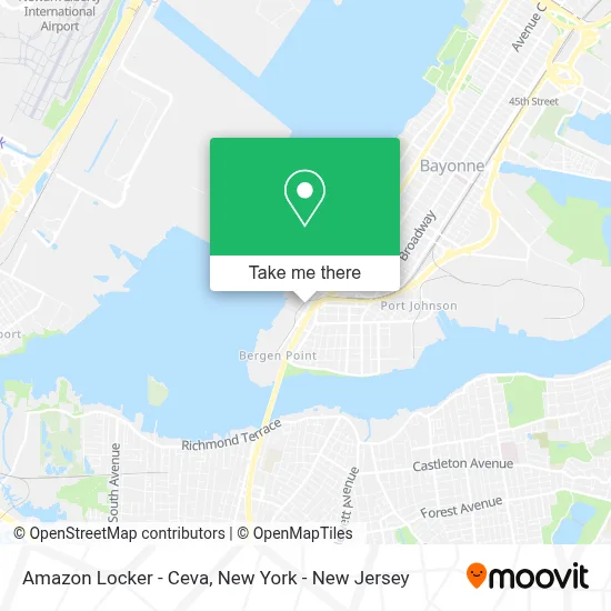 Amazon Locker - Ceva map