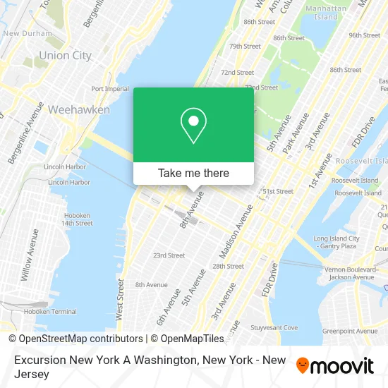 Excursion New York A Washington map