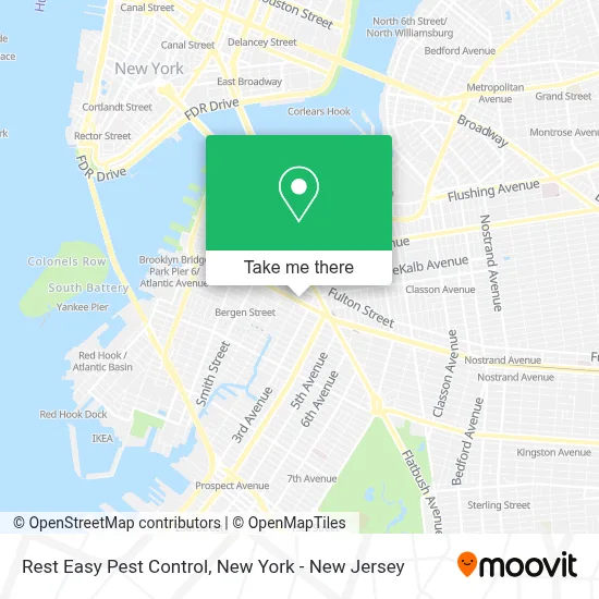 Rest Easy Pest Control map