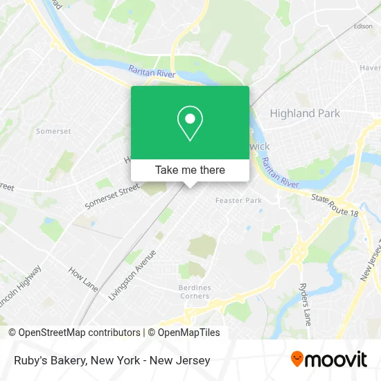 Ruby's Bakery map