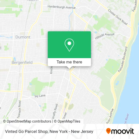 Vinted Go Parcel Shop map