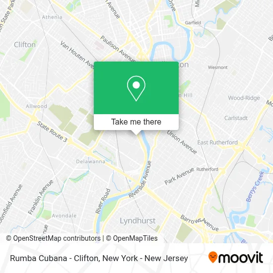 Rumba Cubana - Clifton map