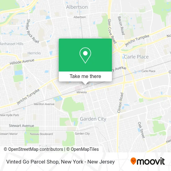 Vinted Go Parcel Shop map