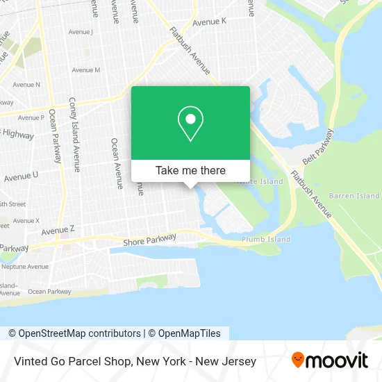 Vinted Go Parcel Shop map