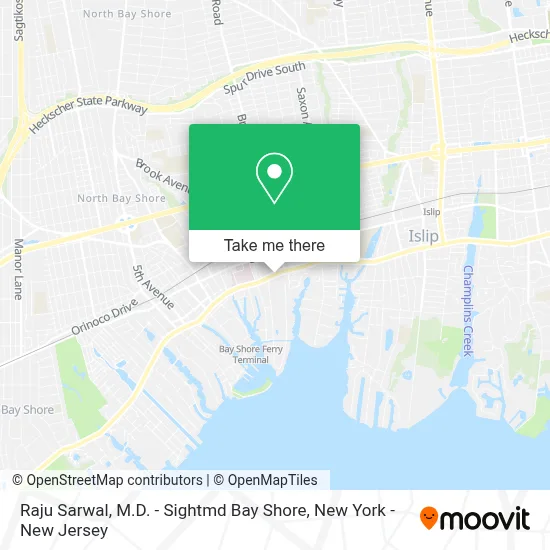 Raju Sarwal, M.D. - Sightmd Bay Shore map