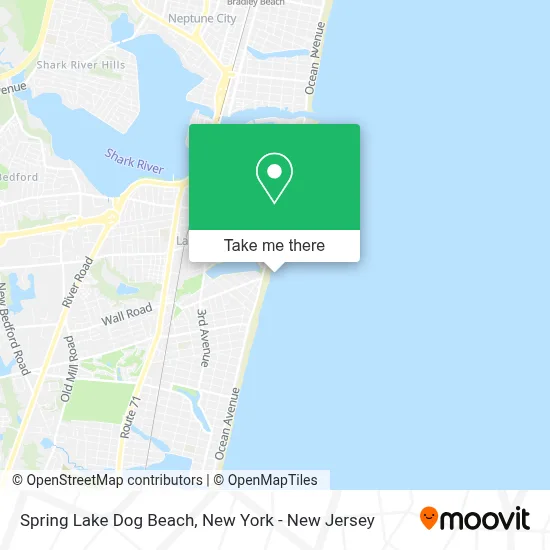 Spring Lake Dog Beach map