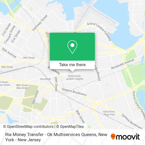 Ria Money Transfer - Ok Multiservices Queens map