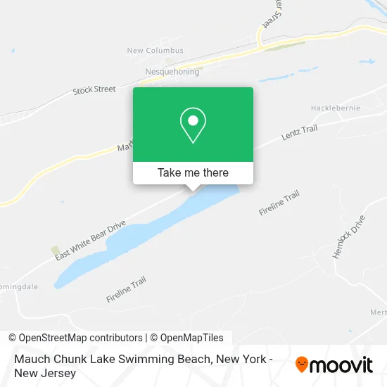 Mauch Chunk Lake Swimming Beach map