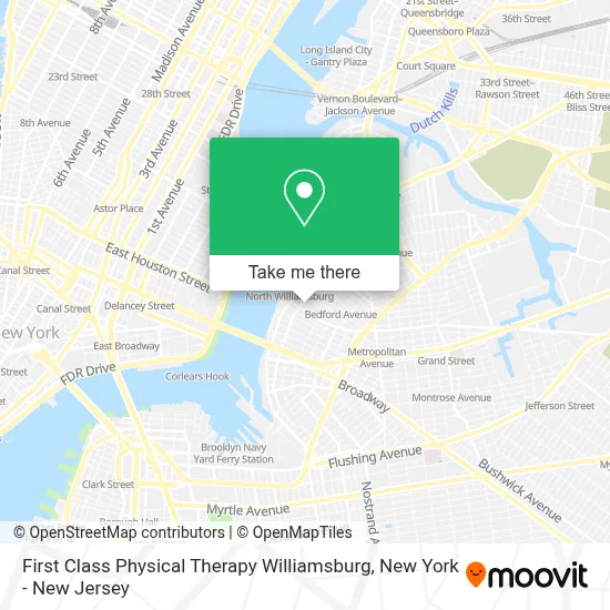 First Class Physical Therapy Williamsburg map