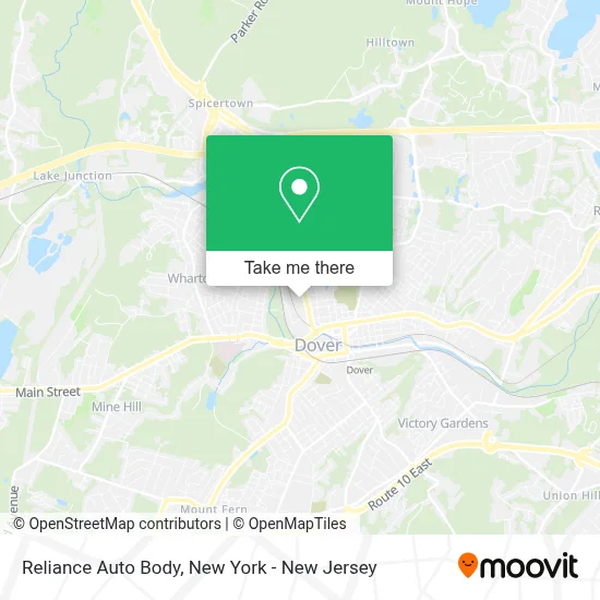 Reliance Auto Body map