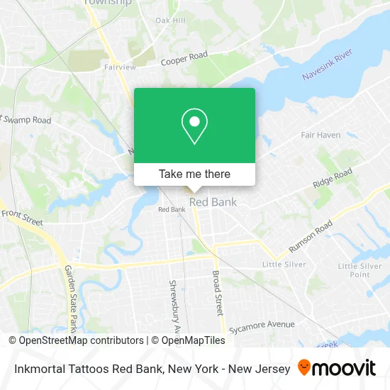 Inkmortal Tattoos Red Bank map