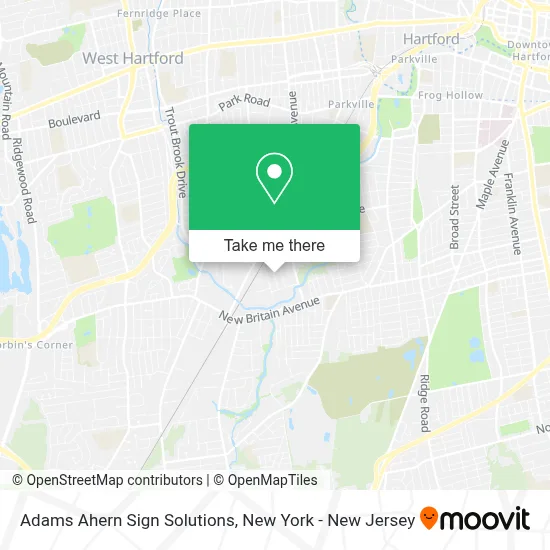 Adams Ahern Sign Solutions map