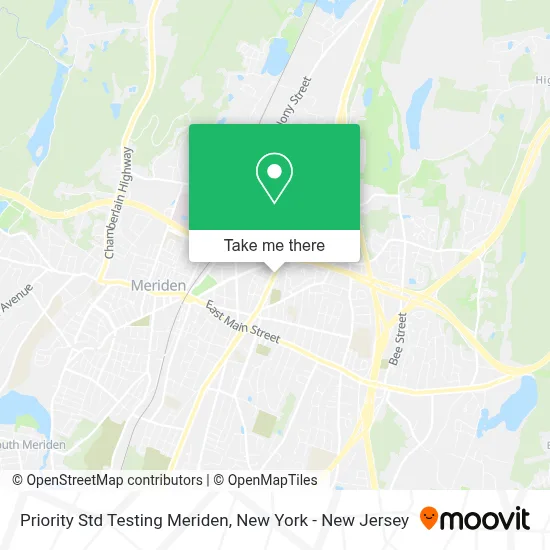 Priority Std Testing Meriden map