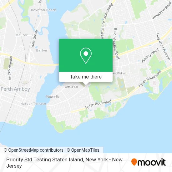 Priority Std Testing Staten Island map