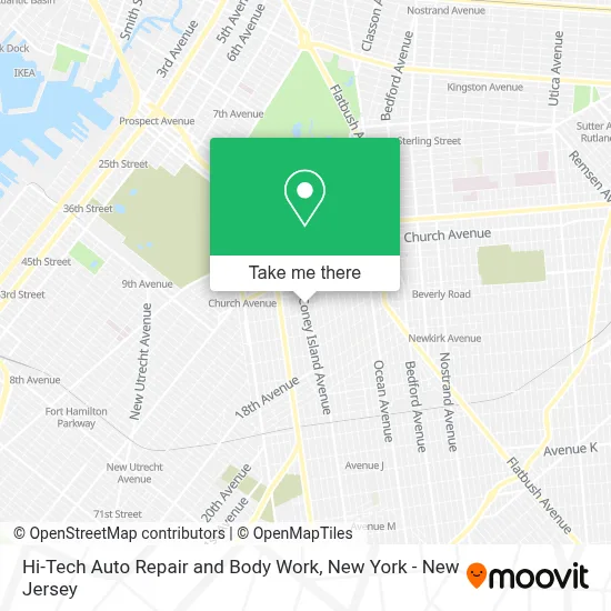 Hi-Tech Auto Repair and Body Work map