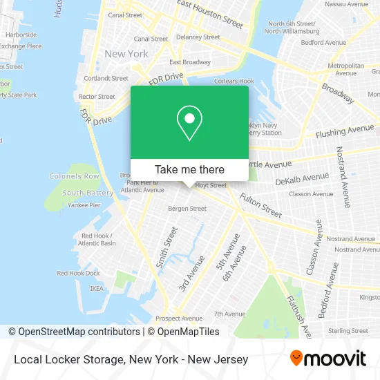 Local Locker Storage map
