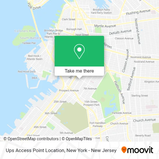 Ups Access Point Location map