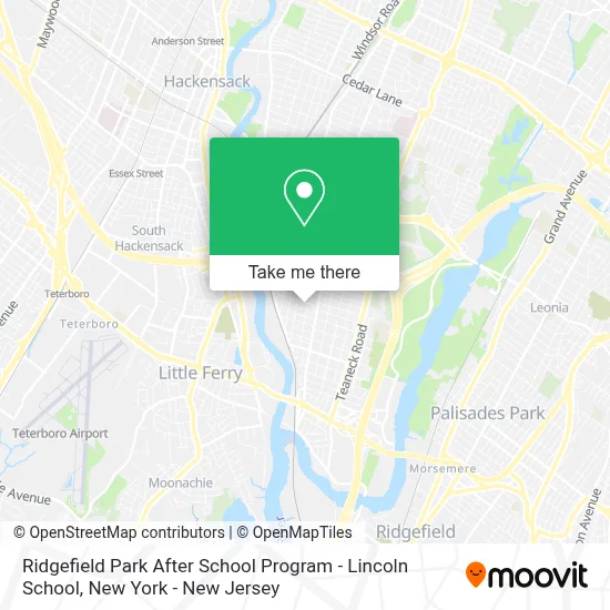 Ridgefield Park After School Program - Lincoln School map