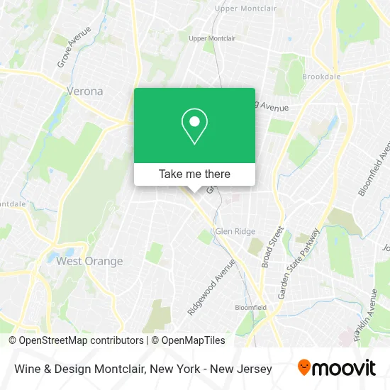 Wine & Design Montclair map