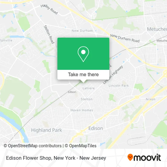 Edison Flower Shop map