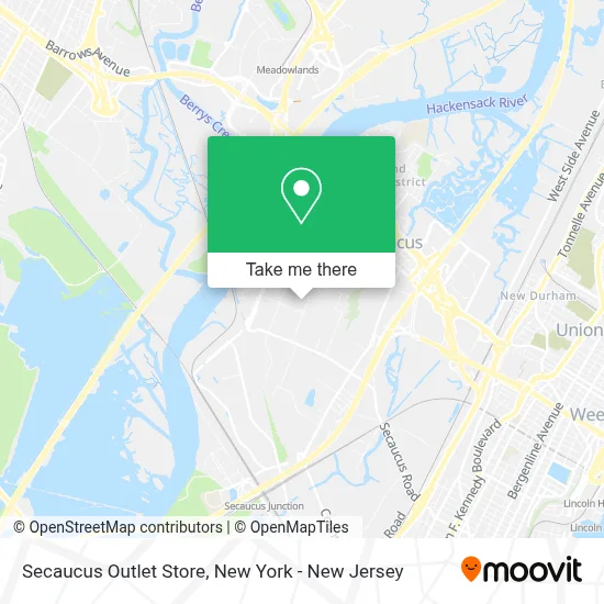 Secaucus Outlet Store map