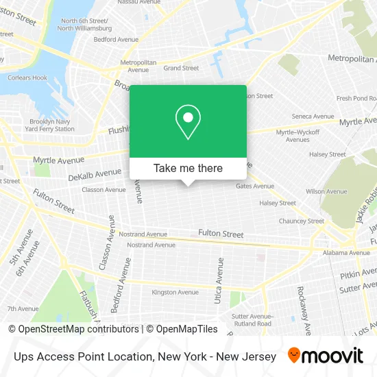 Ups Access Point Location map