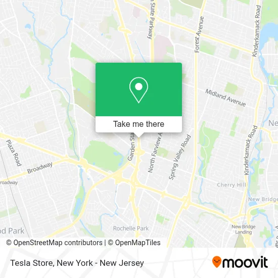 Tesla Store map