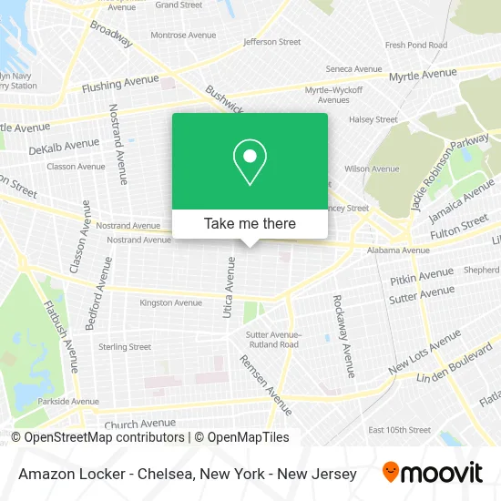 Amazon Locker - Chelsea map