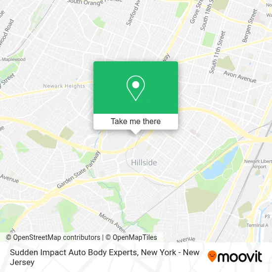 Sudden Impact Auto Body Experts map