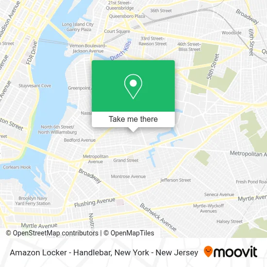 Amazon Locker - Handlebar map
