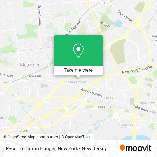 Race To Outrun Hunger map