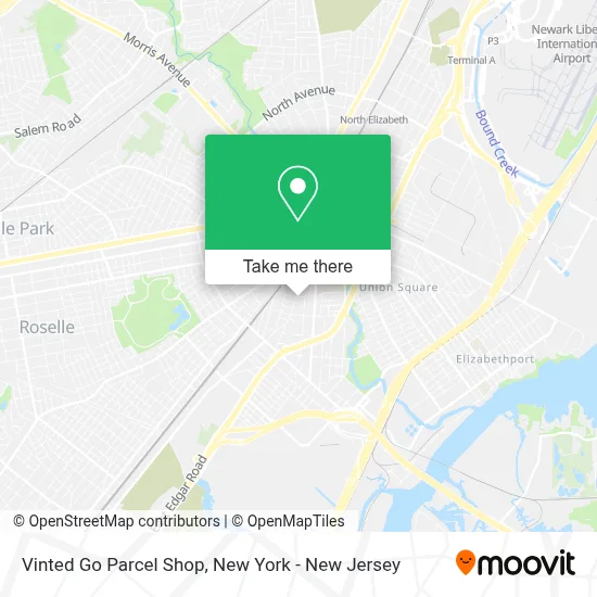 Vinted Go Parcel Shop map