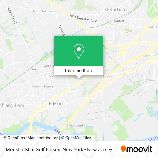 Monster Mini Golf Edison map