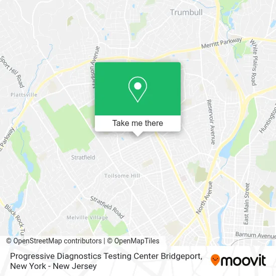 Progressive Diagnostics Testing Center Bridgeport map