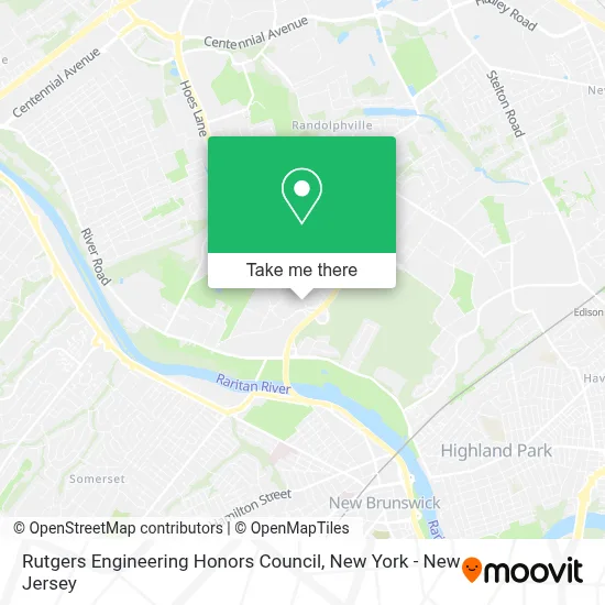 Rutgers Engineering Honors Council map