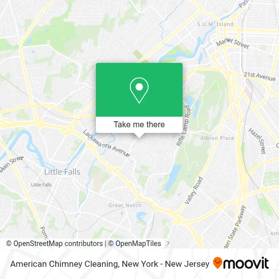 American Chimney Cleaning map