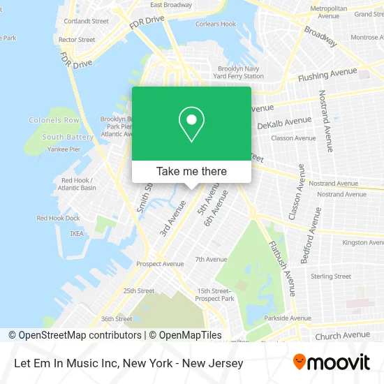 Let Em In Music Inc map