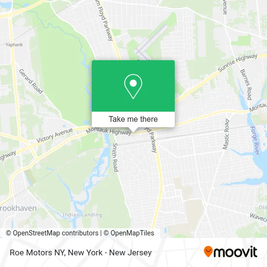Roe Motors NY map