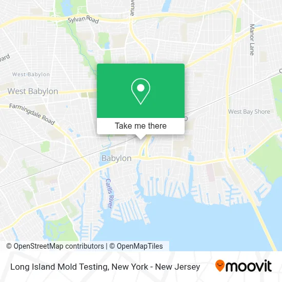Long Island Mold Testing map