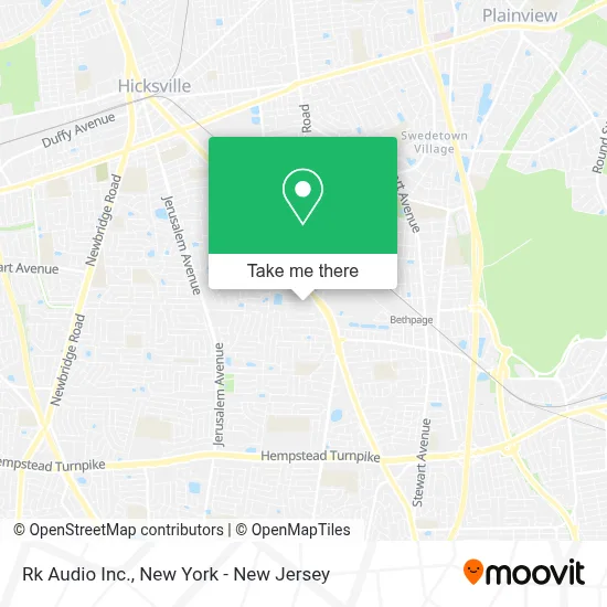 Rk Audio Inc. map