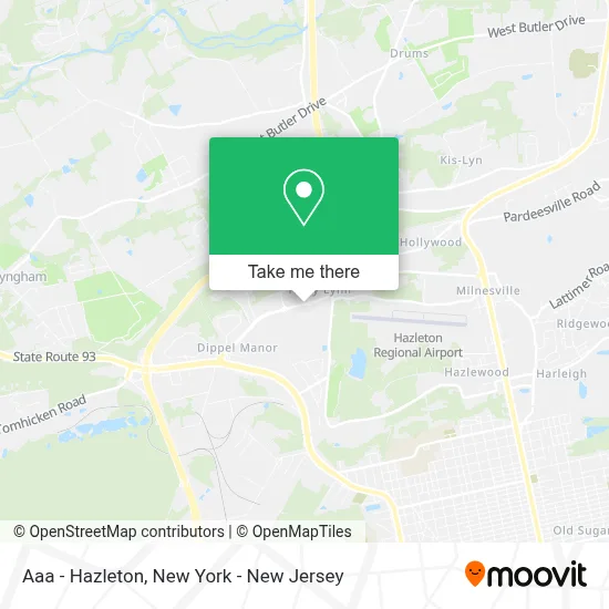 Aaa - Hazleton map