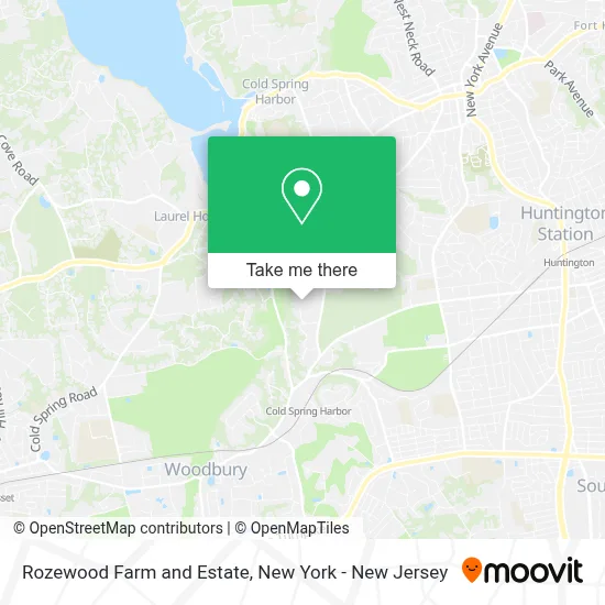 Rozewood Farm and Estate map