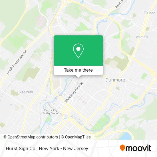 Hurst Sign Co. map
