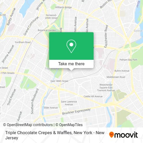 Triple Chocolate Crepes & Waffles map