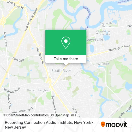 Recording Connection Audio Institute map