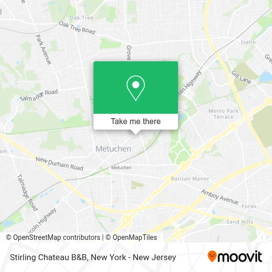 Stirling Chateau B&B map