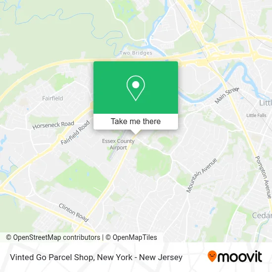 Vinted Go Parcel Shop map