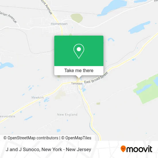 J and J Sunoco map
