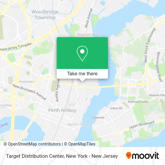 Target Distribution Center map