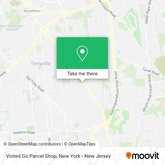 Vinted Go Parcel Shop map